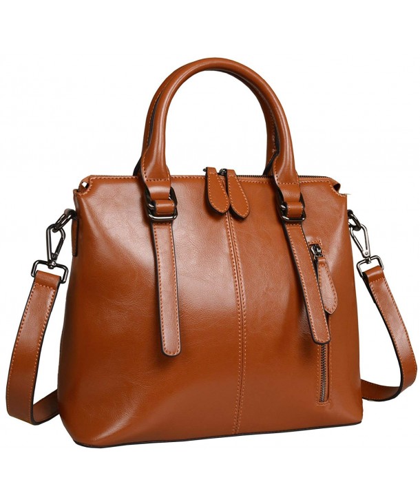 Leather Shoulder Handbags Crossbody Handbag - Brown-r - CC128OJISLN