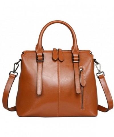 Leather Shoulder Handbags Crossbody Handbag - Brown-r - CC128OJISLN