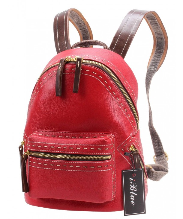 Women Leather Backpack Purse Casual Travel Shoulder School Bag Small M6118 (red) CR187GSO2RW