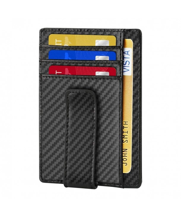RFID Blocking Money Clip Wallet- Slim Minimalist Front Pocket Leather ...
