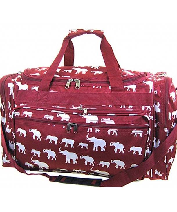 Elephant Duffel Alabama Burgundy Duffle