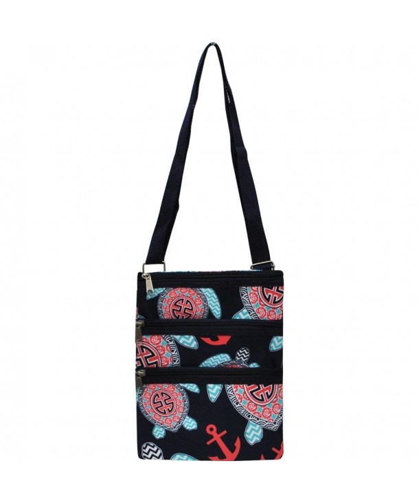 Turtle Anchor Print Messenger Cross