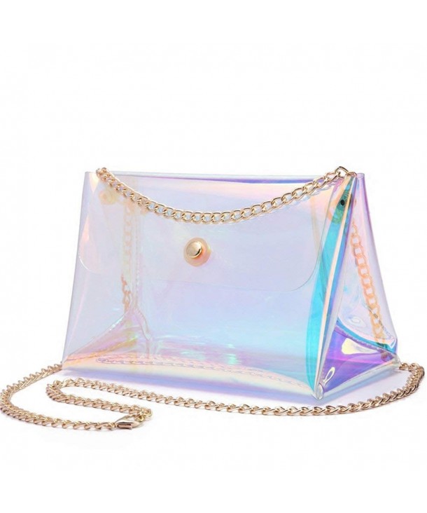Girls' Holographic Transparent Bag Clear Chain Purse Shoulder Bag ...