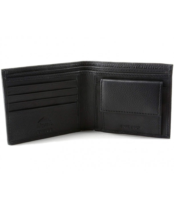 Mens Leather Bifold Wallet with Coin Pocket Purse Pouch & 2 Bill ...