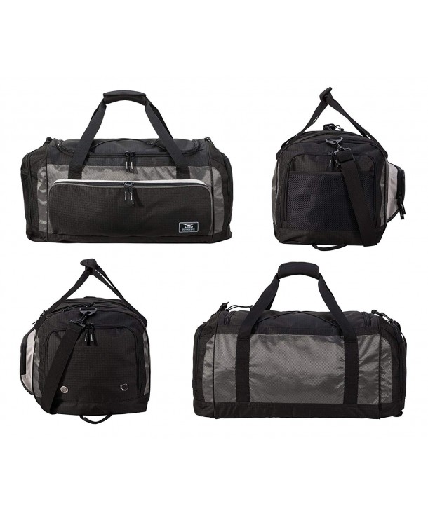 Large Duffel Bag Men's Gym Bag with Shoe Compartment 60L Black