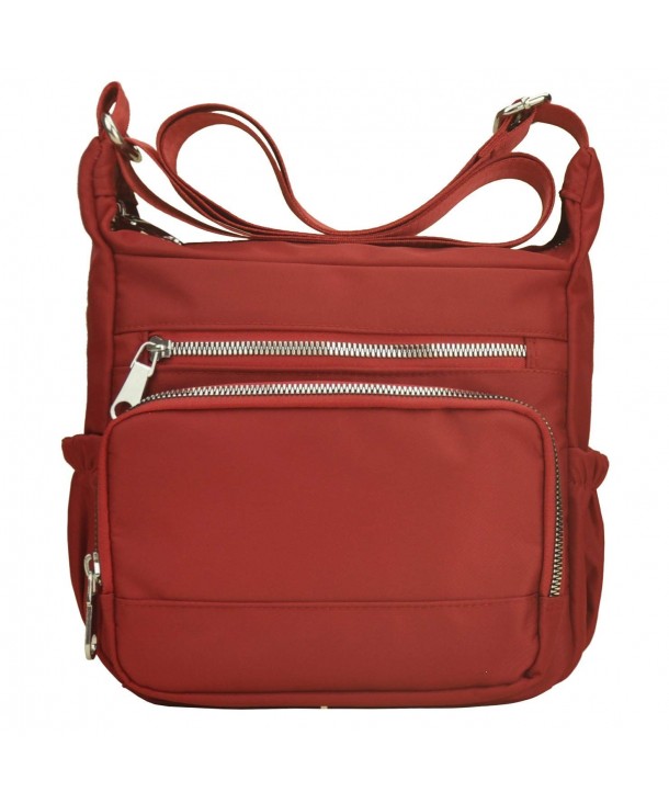 Purse and Handbags for Women-Multi Pocket Crossbody Bag Nylon Pocketbooks Shoulder Side Bag 