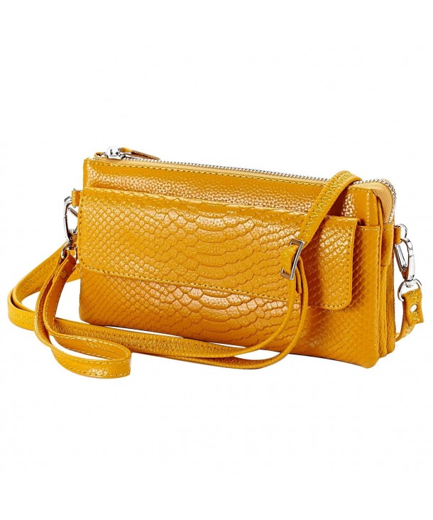 Womens Leather Shoulder Crossbody Wristlet