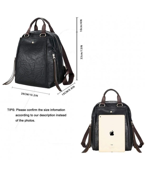 Fashion Backpack Purse for women PU Leather Shoulder Bags Travel ...