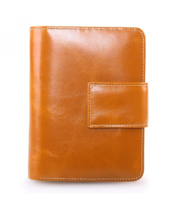 AINIMOER Womens Genuine Leather Bi Fold