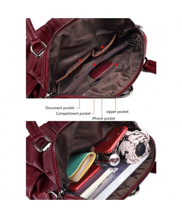 Backpack Leather Backpck Shoulder Rucksack - Purple - CU188ULG00Z