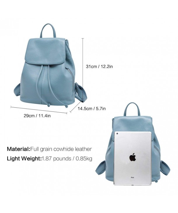 Genuine Leather Backpack for Women Elegant Ladies Travel School ...