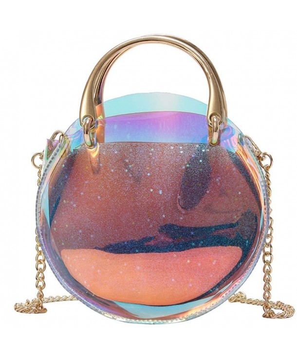 pink holographic tote bag