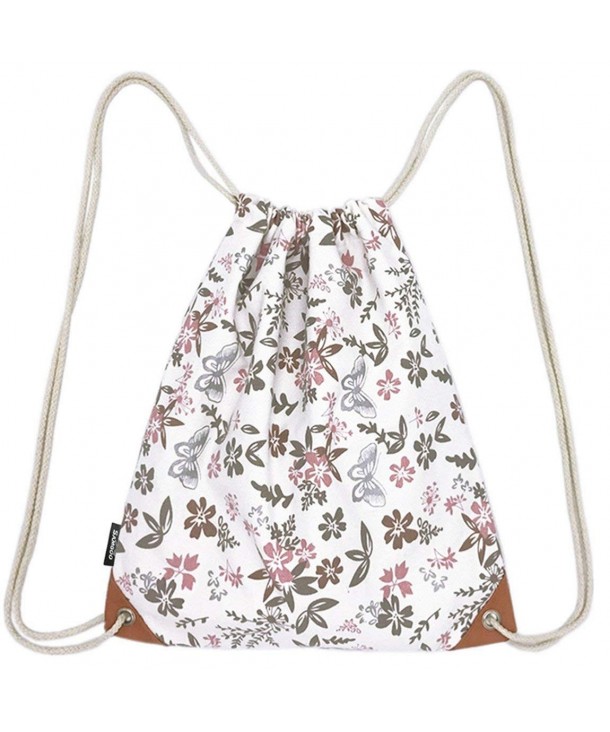 SAMGOO Lightweight Drawstring Backpacks Butterfly