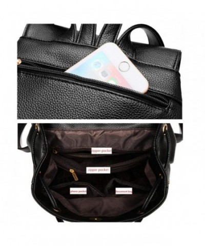 Womens & Girls PU Leather Backpack Purse Fashion Casual Shoulder Bag ...