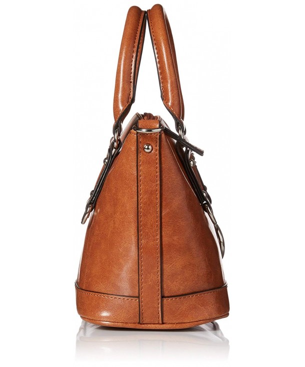 Kimberley Small Dome Satchel Bag - Cognac - CH1234YY6E1