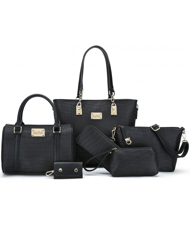 Women Purses and Handbags Purse and Wallet Set Hand Bags 6 PCS Gift Set ...