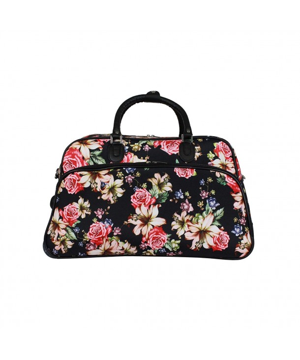 21-Inch Carry-On Rolling Duffel Bag- Flower Bloom - Flower Bloom ...