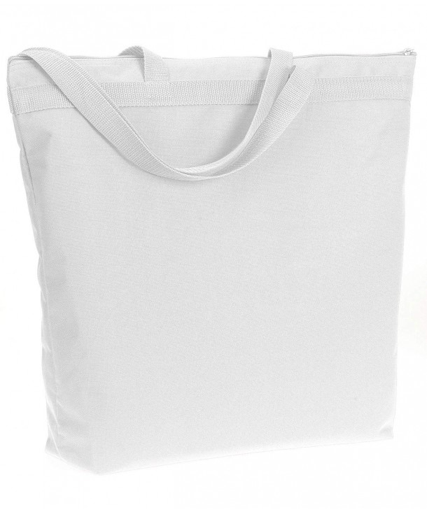 UltraClub Zippered Tote 8802 White