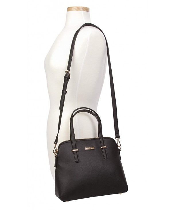 black saffiano satchel