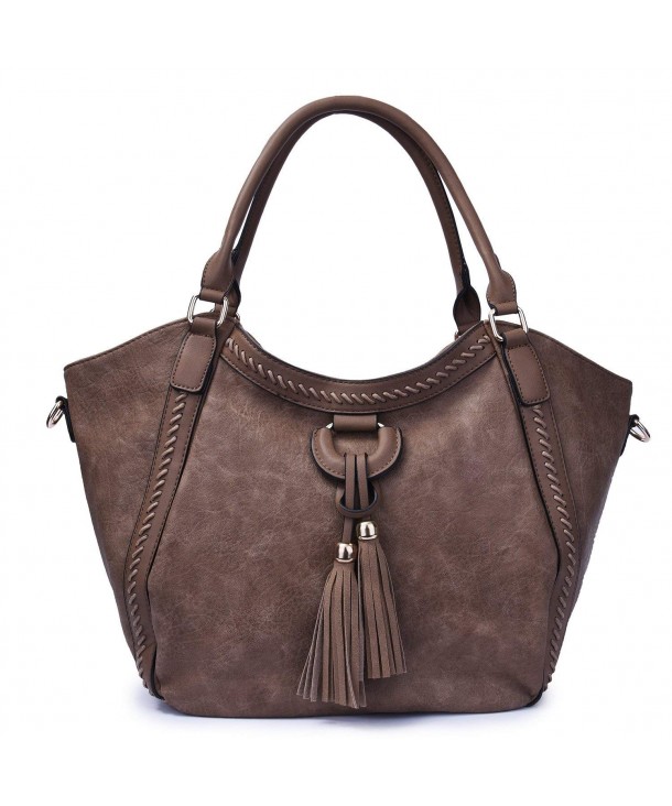Women's Hobo Handbag Leather Shoulder Tote Purse Large Top Handle ...