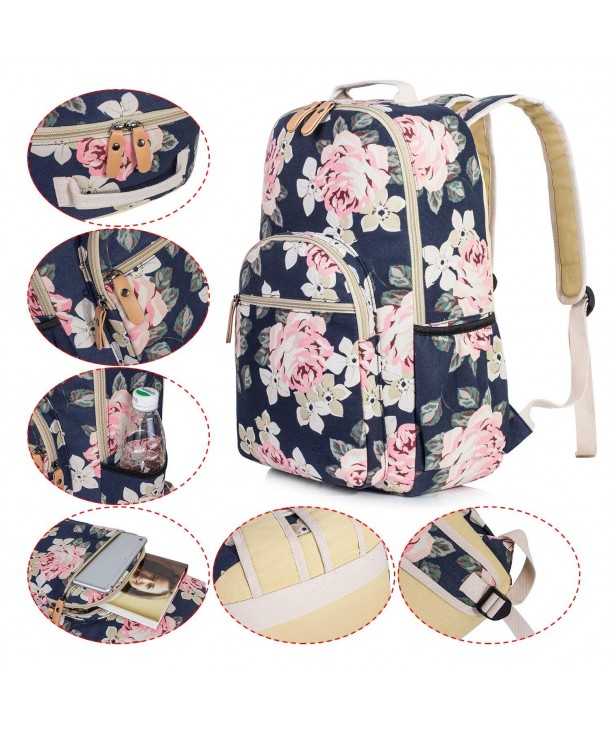 Backpack for Teenage Girls- Floral College Student School School Canvas ...