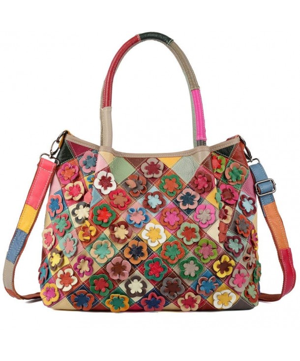 Women's Soft Lambskin Leather Multicolor Purse Crossbody Shoulder Bag ...