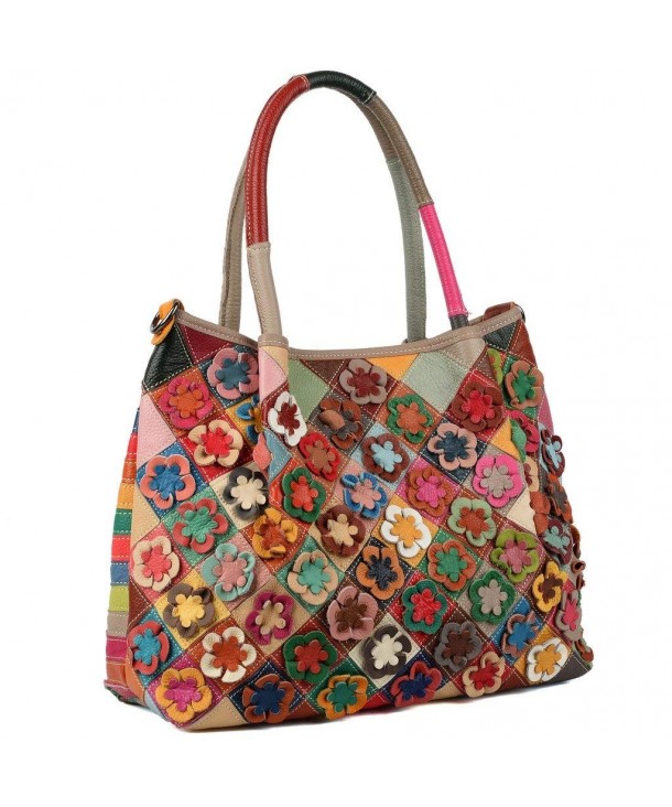 Women's Soft Lambskin Leather Multicolor Purse Crossbody Shoulder Bag ...