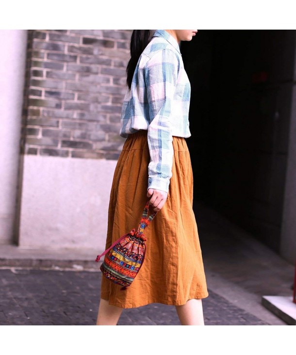 Stylish Hobo Shoulder Cotton Fabrics Bag Multicolored Travel Drawstring ...